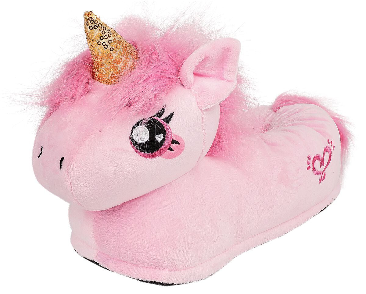 Image of Pantofole Unicorno di Corimori - Pink Unicorn Adult Slippers - one size - Donna - rosa pallido