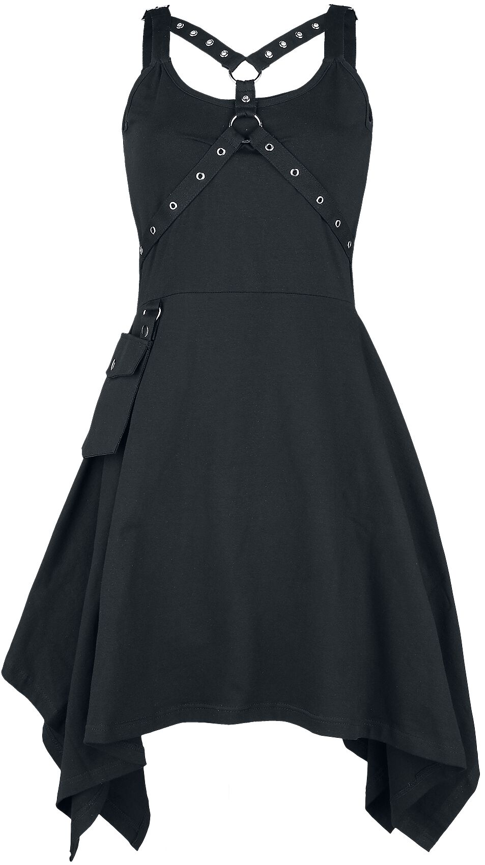 Heartless - Gothic Kleid knielang - Unpleasant Dreams Dress - XS bis XXL - für Damen - Größe S - schwarz