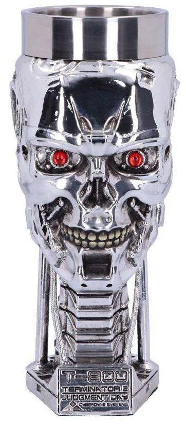 Terminator 2 - T-800 Head Goblet silver coloured