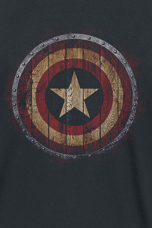 Filme & Serien Nachhaltiges Fan Merch Wooden Shield | Captain America T-Shirt