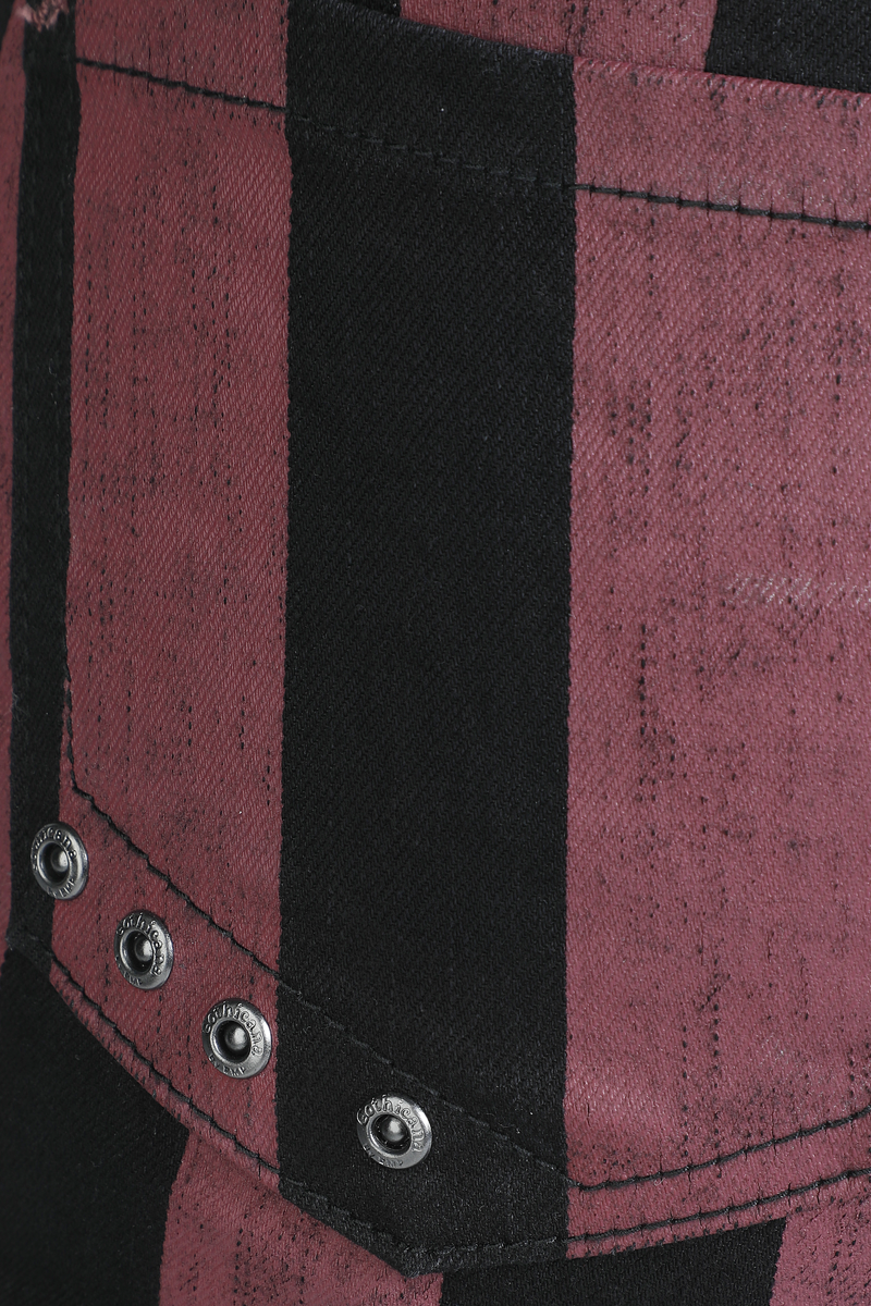 Thumbnail - Gothicana by EMP Skarlett - red/black Stripes Jeans schwarz rot in W30L32