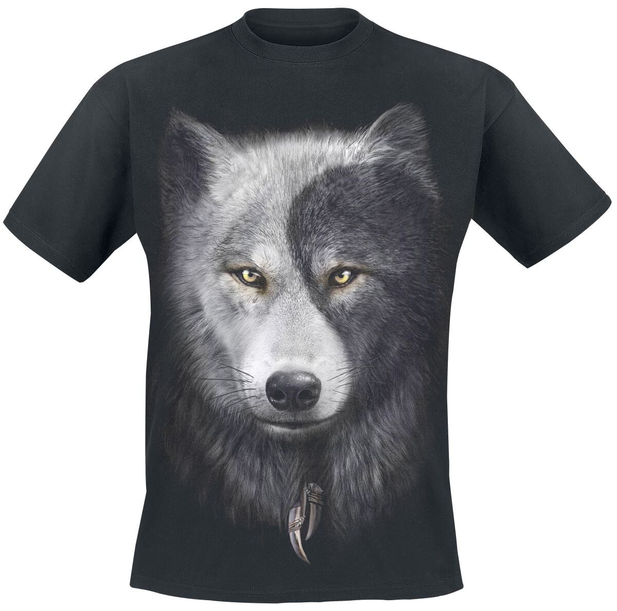 Image of T-Shirt Gothic di Spiral - Wolf Chi - S a 3XL - Uomo - nero