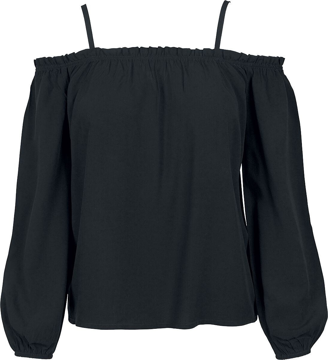 Urban Classics Langarmshirt - Ladies Cold Shoulder Longsleeve - XS bis 5XL - für Damen - Größe M - schwarz