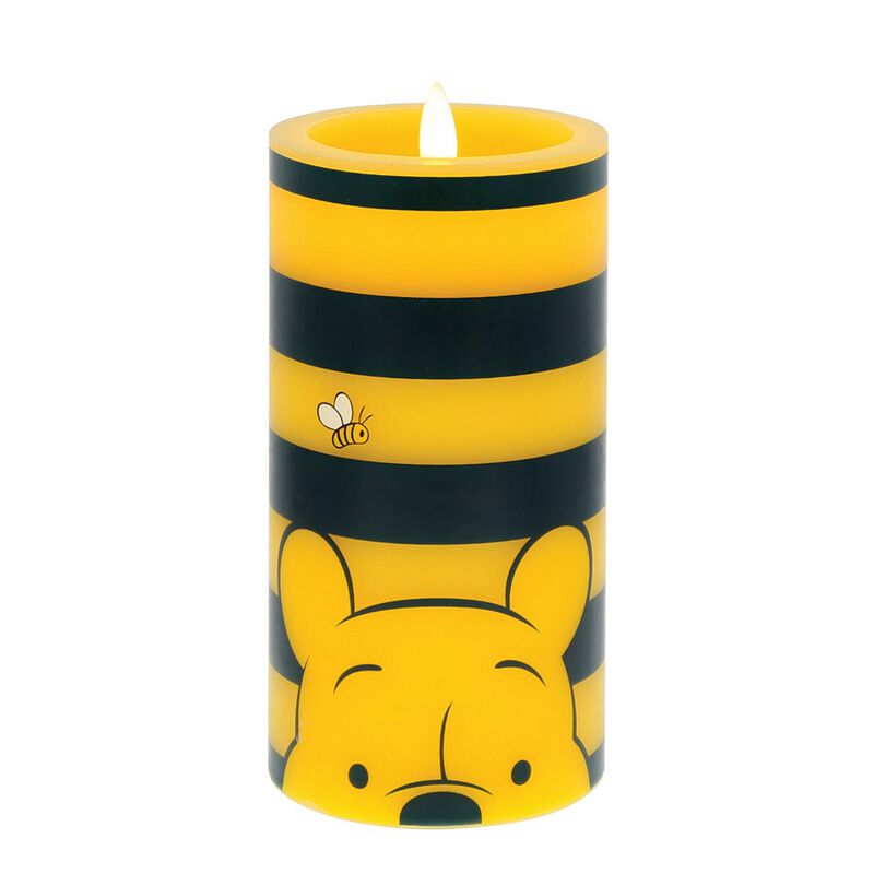 Winnie The Pooh - Disney Kerze - BL YEL Stripe LED Candle - multicolor  - Lizenzierter Fanartikel