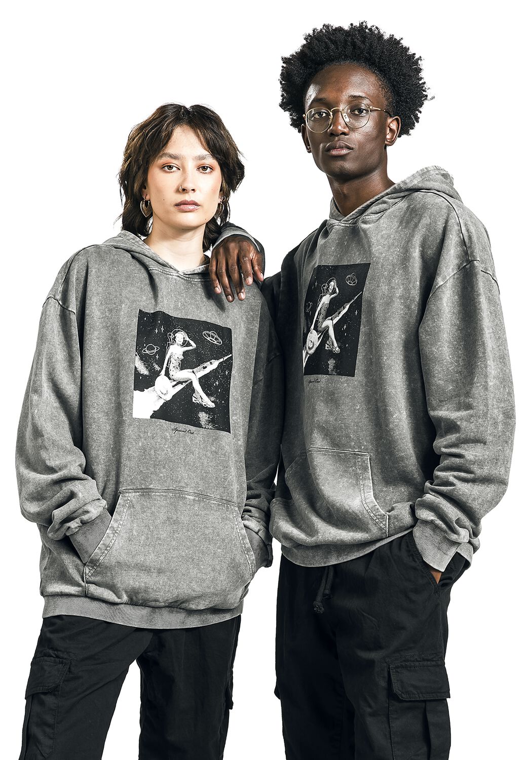 EMP Special Collection X Urban Classics Washed Hoody unisex Kapuzenpullover grau von EMP Special Collection
