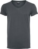 Fitted Peached Open Edge V-Neck Tee, Urban Classics, T-Shirt