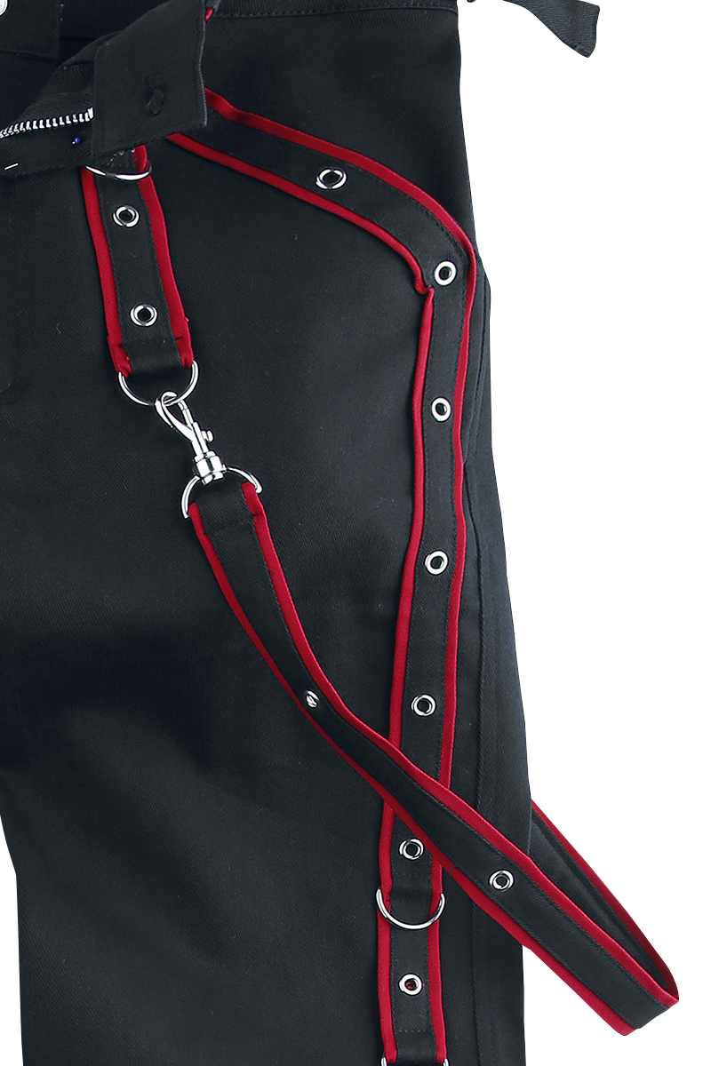 Poizen Industries Blade Pants Red Stoffhose schwarz rot