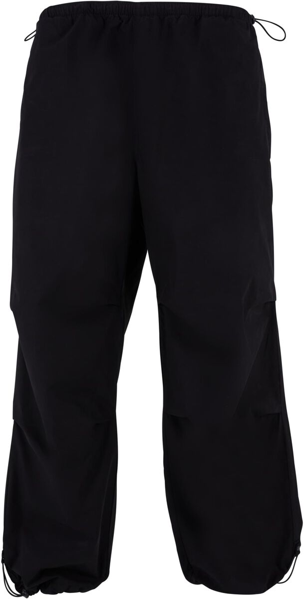 Levně Urban Classics Popelínové kalhoty v parašutistickém stylu Baggy kalhoty černá