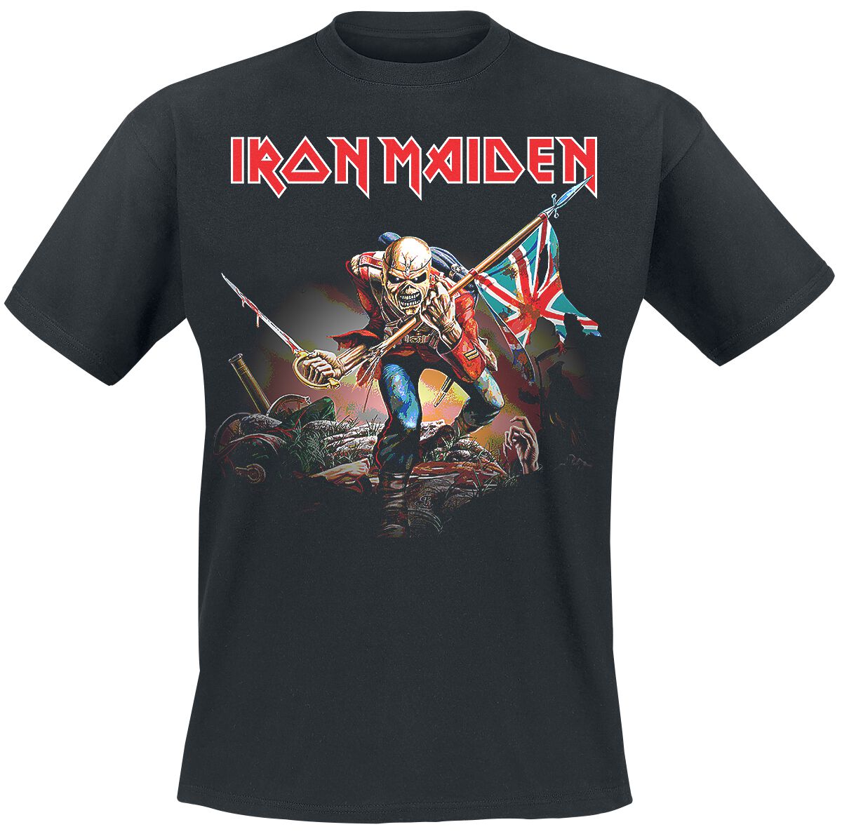 Image of T-Shirt di Iron Maiden - Trooper - S a 4XL - Uomo - nero