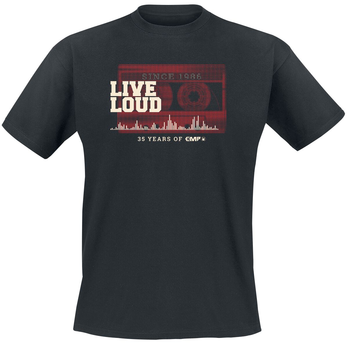 Image of 35 Jahre EMP Live Loud Cassette T-Shirt schwarz