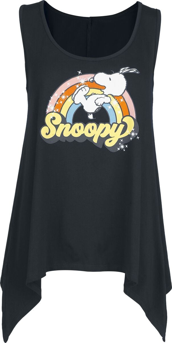 Peanuts Top - Snoopy - Rainbow - S bis 3XL - für Damen - Größe S - schwarz  - EMP exklusives Merchandise!