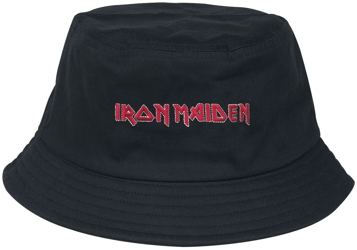 Logo Bucket Hat Hut schwarz von Iron Maiden