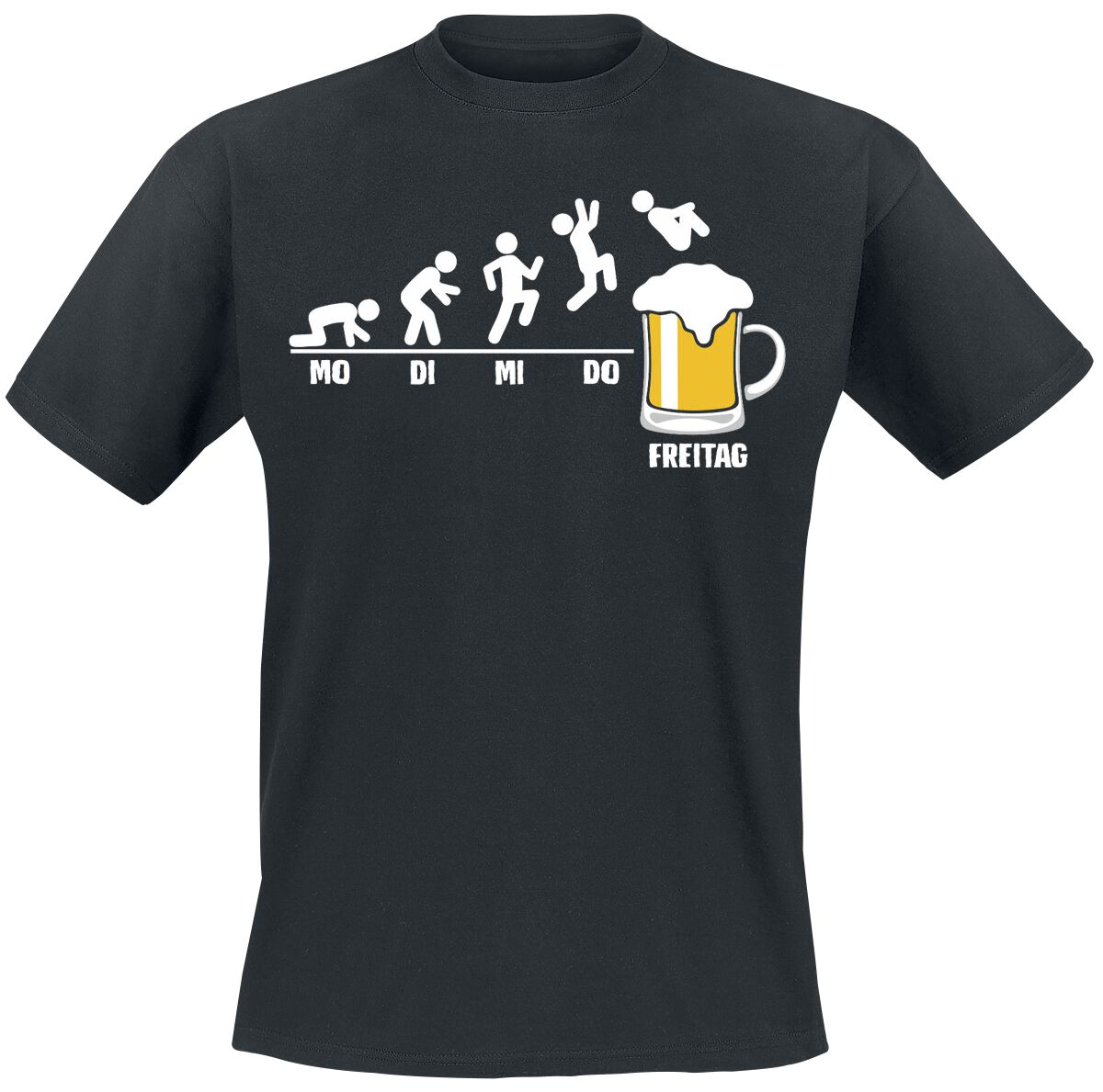 Alkohol & Party Bier Freitag T-Shirt schwarz in XL
