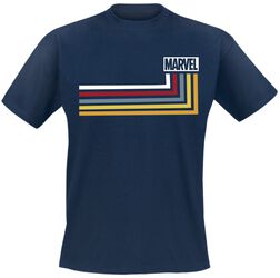 Marvel Logo - Stripes, Marvel, T-Shirt