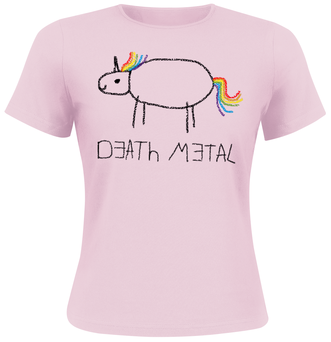 Death Metal -  - Girls shirt - light pink image