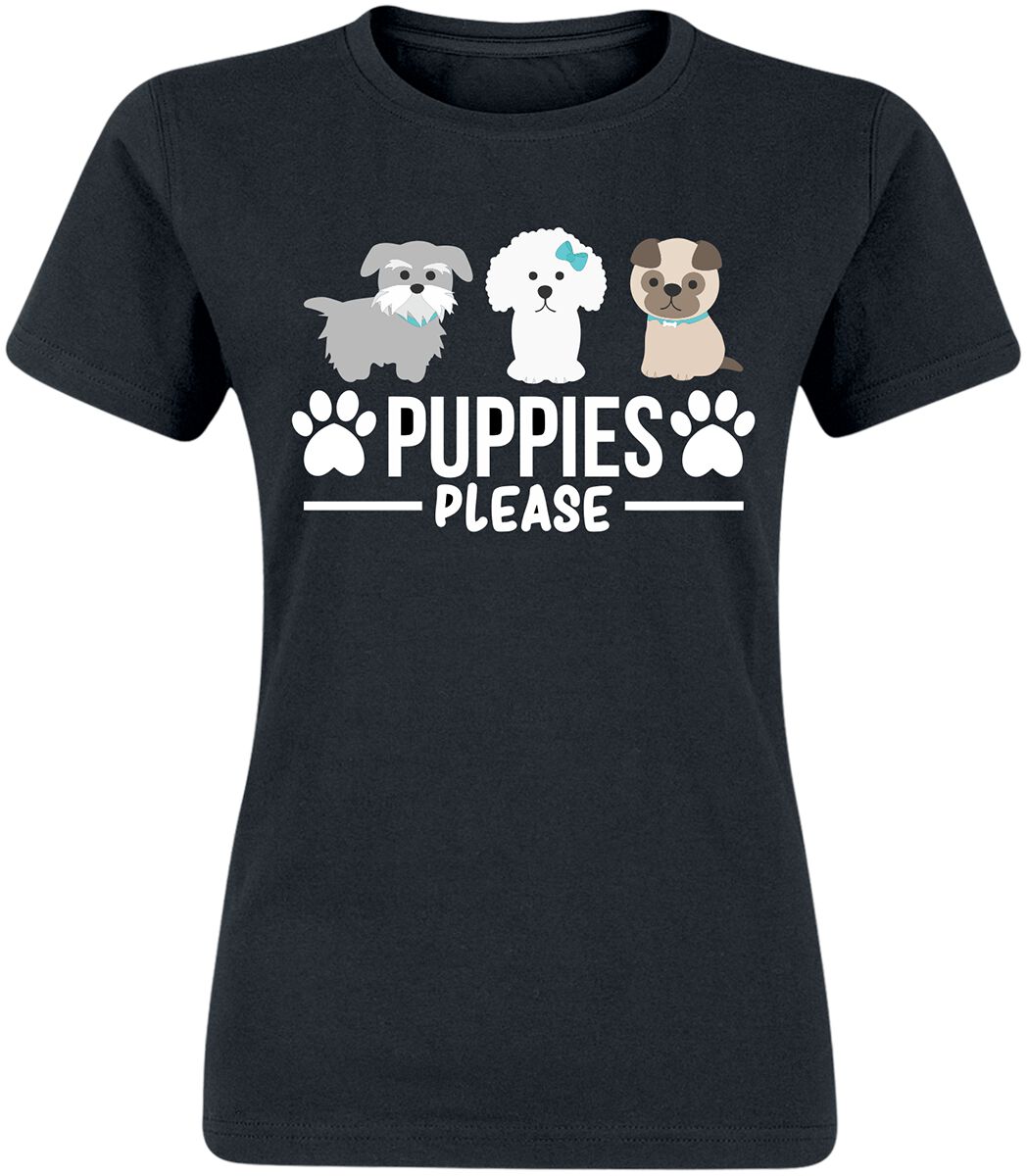 Tierisch Puppies please T-Shirt black