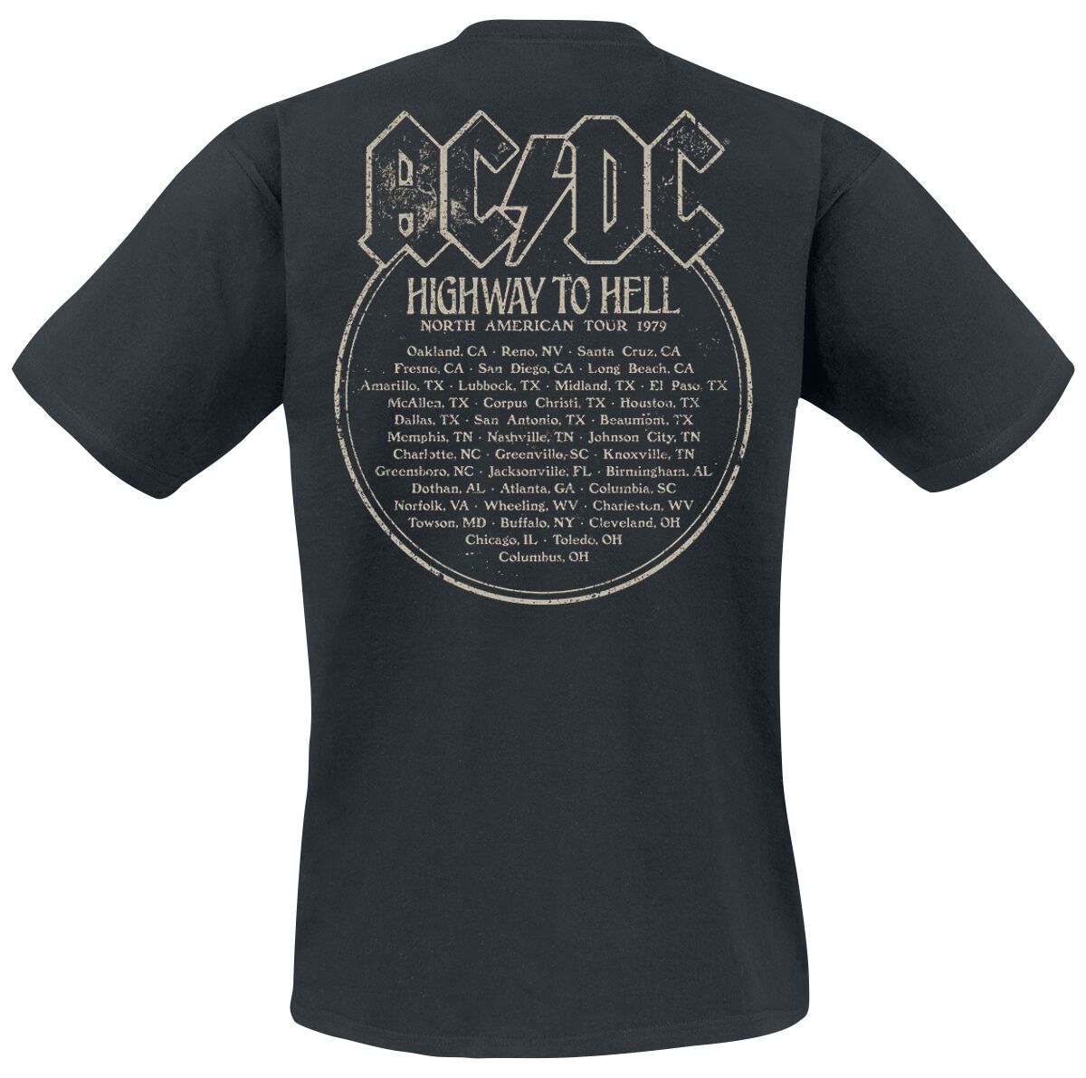 Lids Men's Black AC/DC North American Tour 1979 A-Frame Adjustable Hat