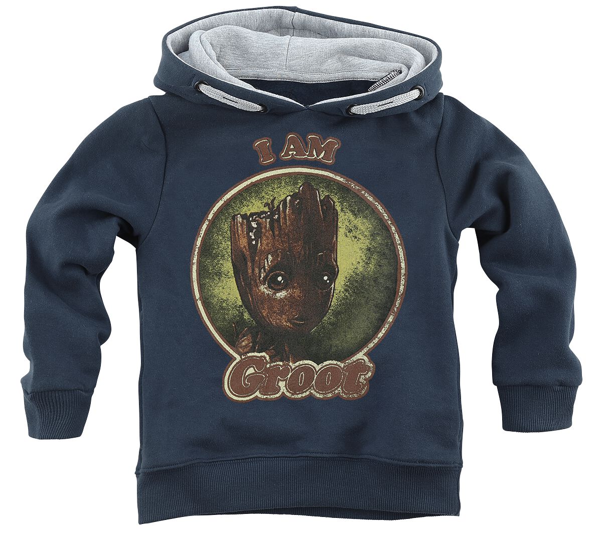 Levně Strážci galaxie Kids - I Am Groot detská mikina s kapucí námořnická modrá
