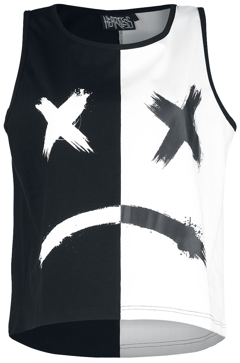 Heartless Souless Top Top black white