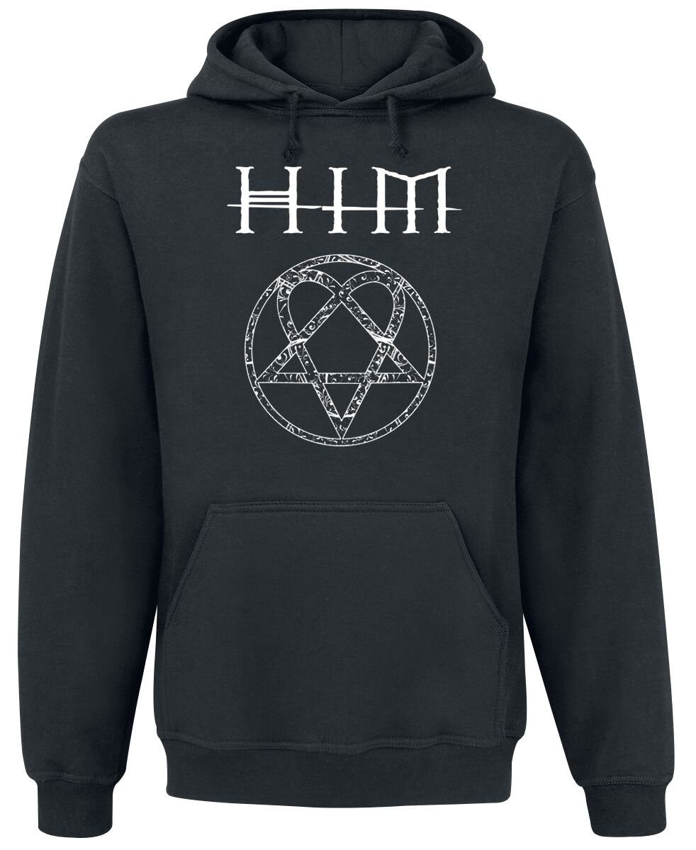 HIM Ornate Heartagram Kapuzenpullover schwarz