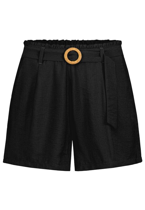 Sublevel Short - STRUCTURED SHORTS WITH BELT - XS bis XL - für Damen - Größe XS - schwarz