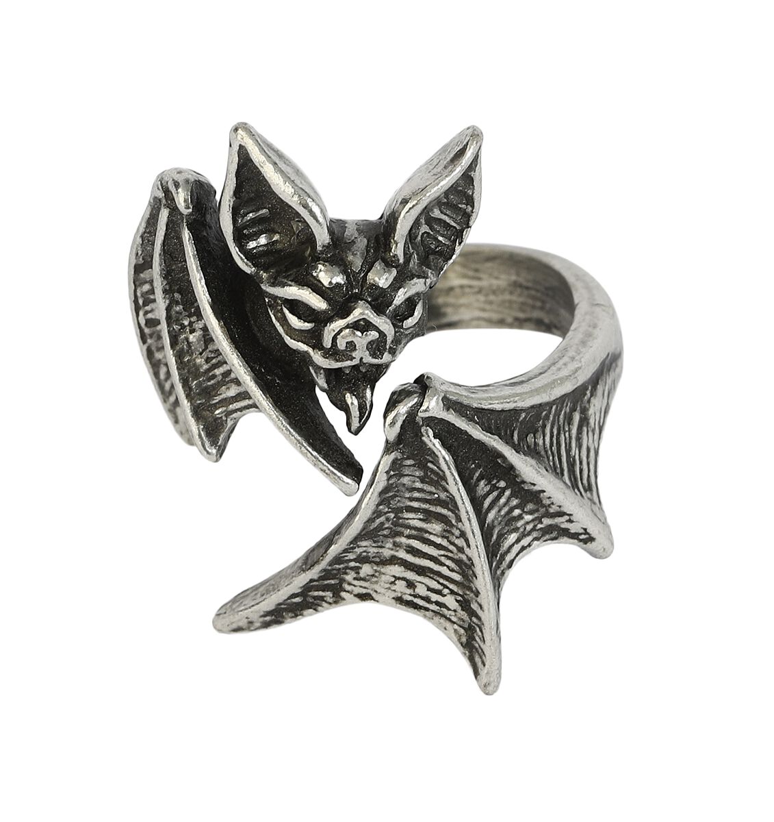 Image of Anello Gothic di Alchemy Gothic - Nighthawk wrap ring - Donna - colore argento