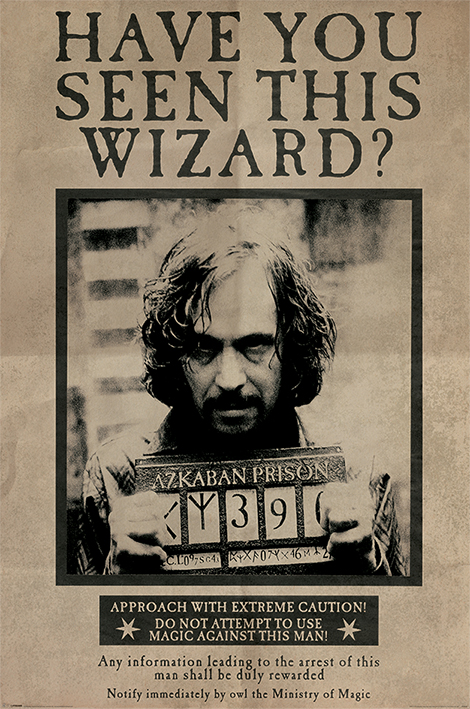 Harry Potter  Poster - Wanted Sirius Black - multicolour