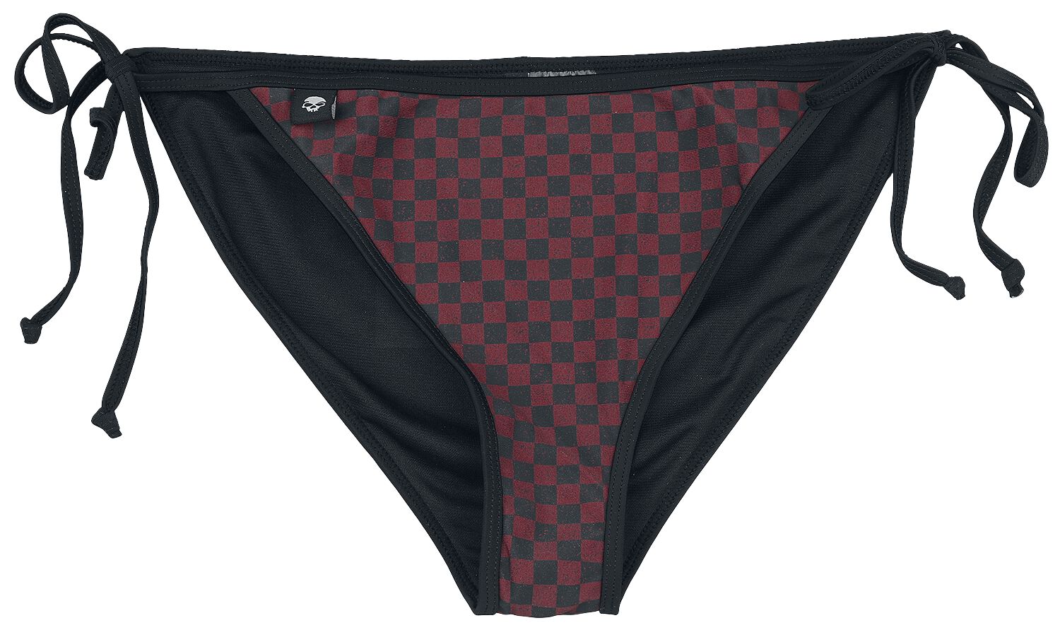 Image of RED by EMP - Bikini Bottoms with Chessboard Pattern - Slip bikini - Donna - nero rosso