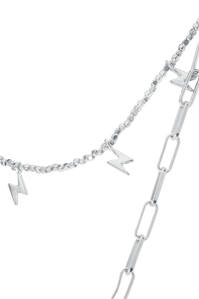 Blitze  Halskette silberfarben - 20.02% Rabatt