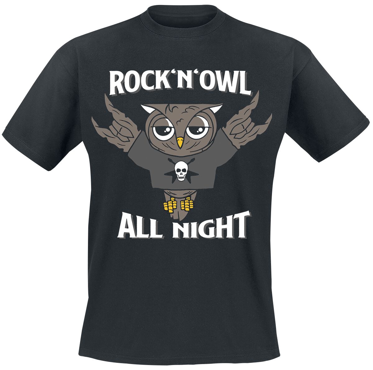 Tierisch Rock 'n' Owl All Night T-Shirt black