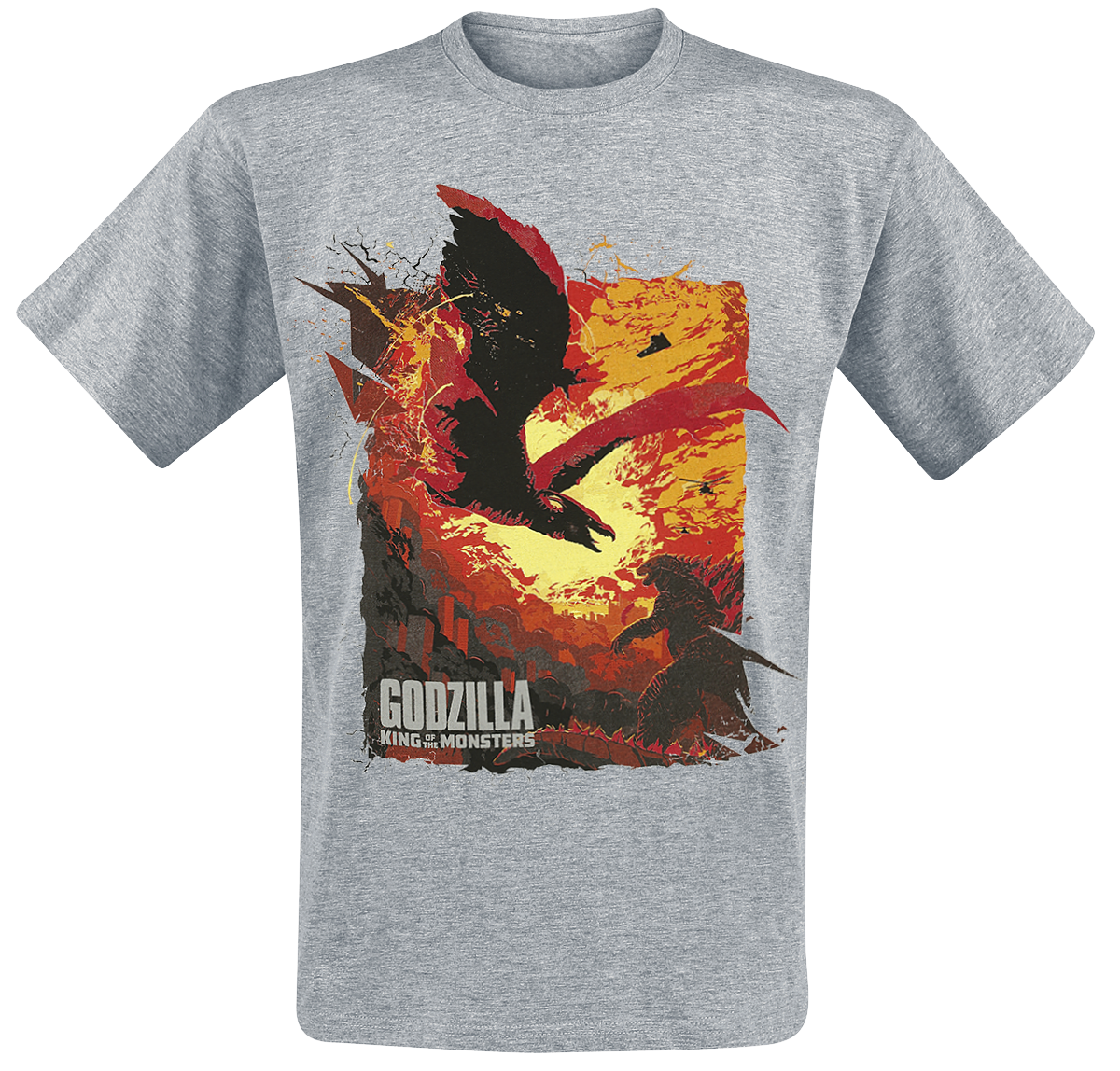 Godzilla - Dragon - T-Shirt - mottled grey image