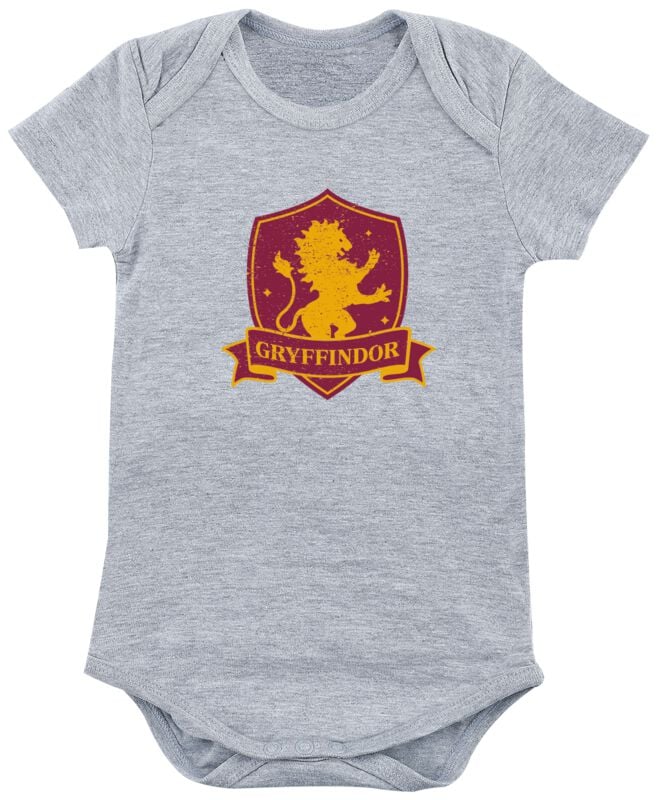 Harry Potter Body für Neugeborene - Gryffindor - für Mädchen & Jungen - grau meliert  - EMP exklusives Merchandise!