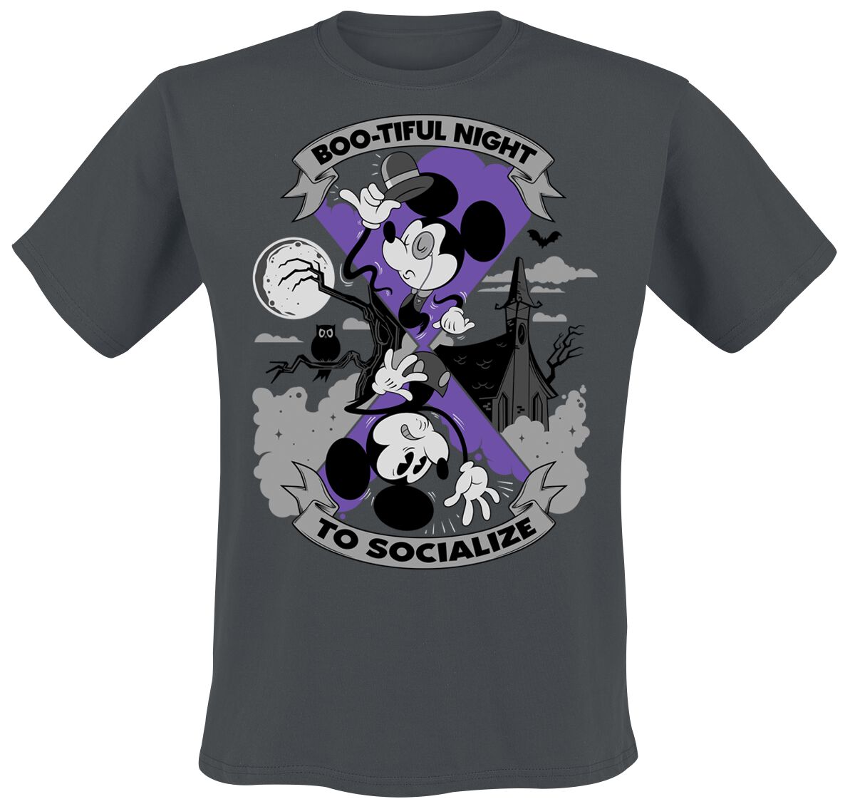 Bootiful Night T-Shirt charcoal von Mickey Mouse