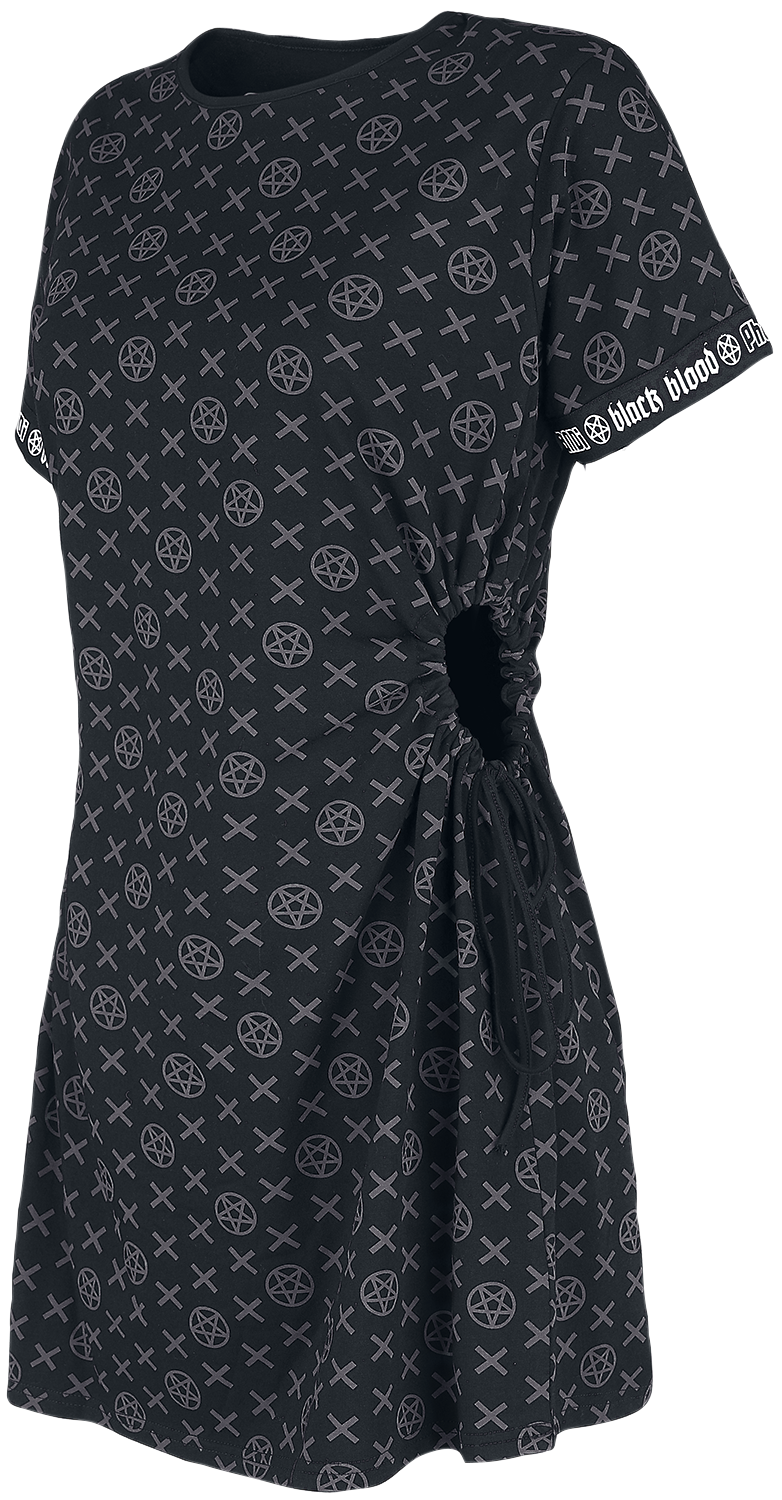 Black Blood by Gothicana Phat Kandi X Black Blood by Gothicana T-Shirt Kleid Kurzes Kleid schwarz