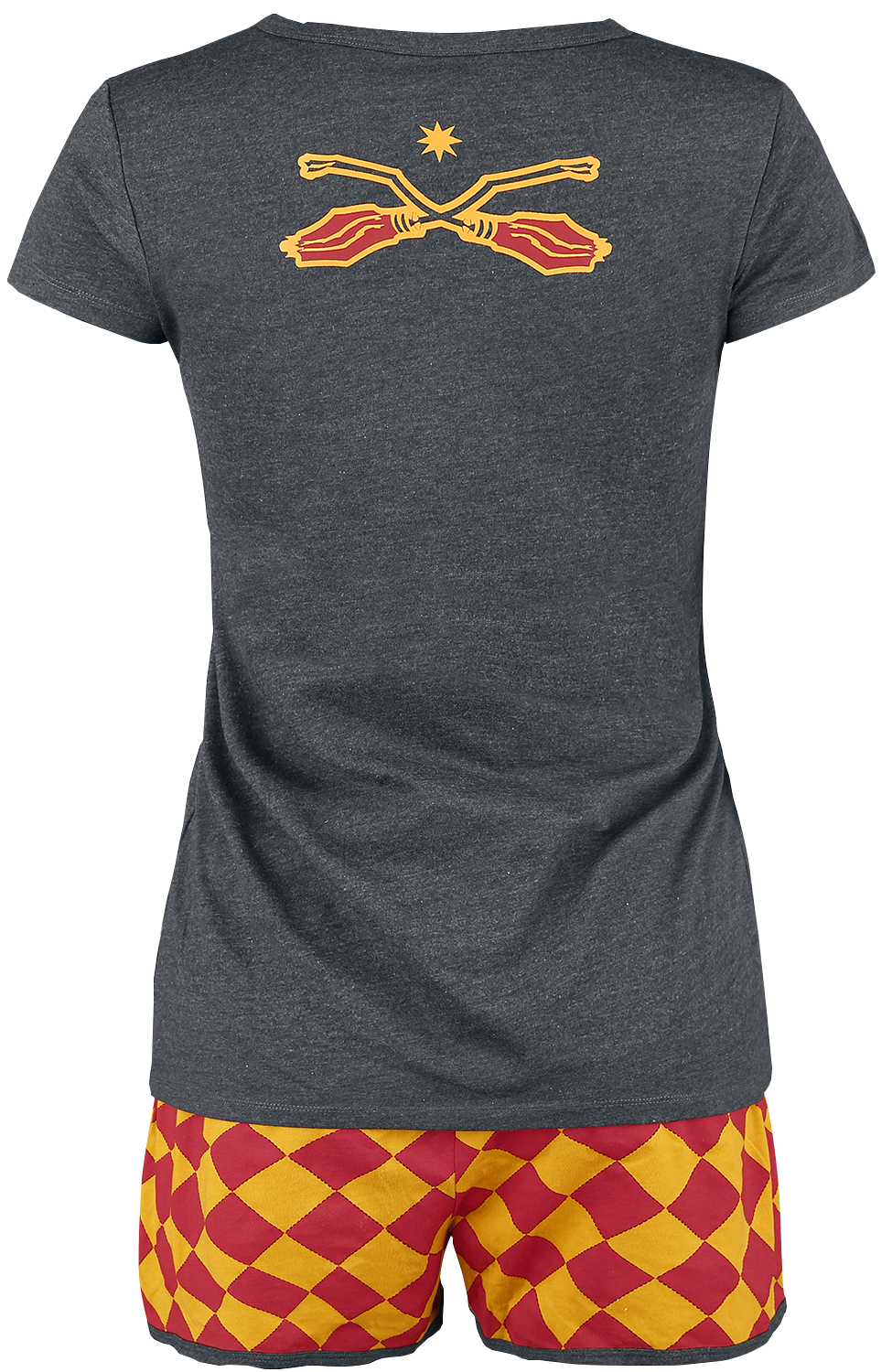 Harry Potter Gryffindor Quidditch Schlafanzug grau rot gelb