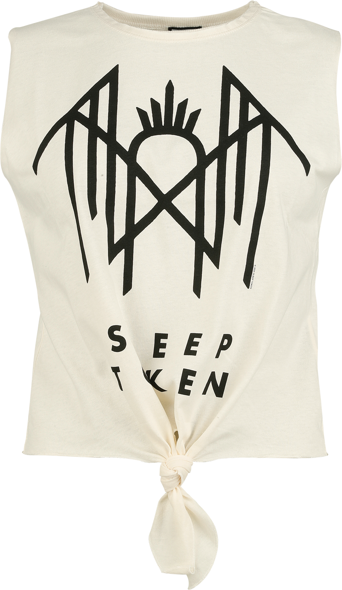 Sleep Token  Top - Amplified Collection - Crystalina Logo - for Women - off white