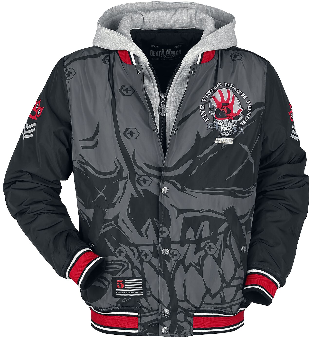 Five Finger Death Punch EMP Signature Collection Winterjacke grau – 26.67% Rabatt