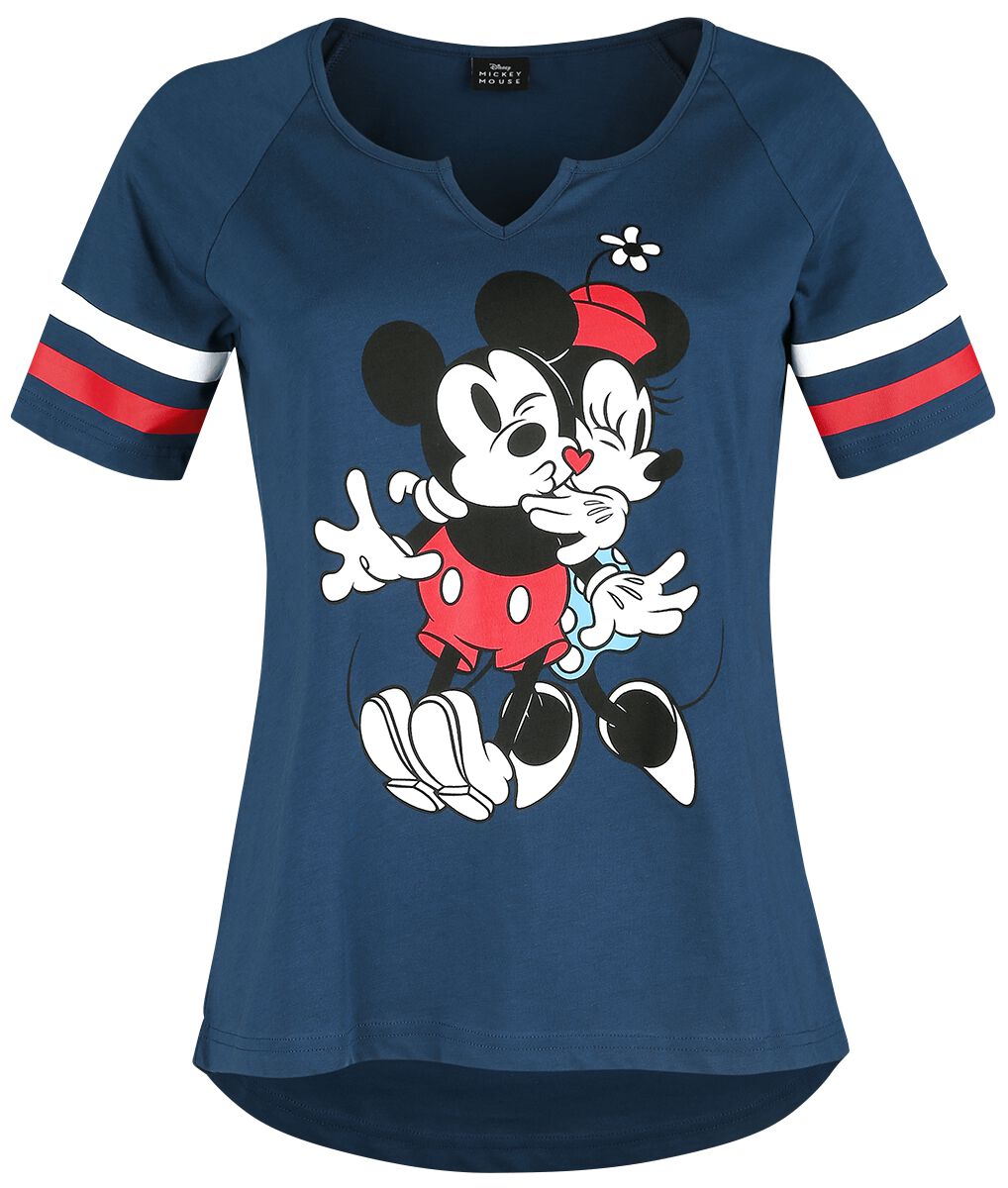 Mickey Mouse - Disney T-Shirt - Mickey Mouse Buddies - S bis XL - für Damen - Größe M - blau  - Lizenzierter Fanartikel