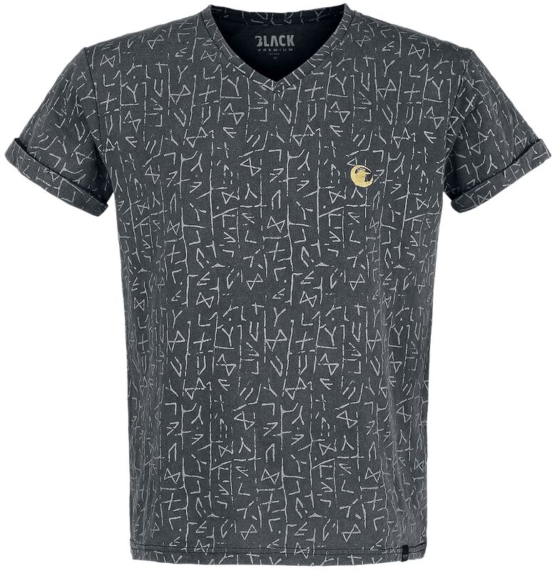T-Shirt mit Runenprint