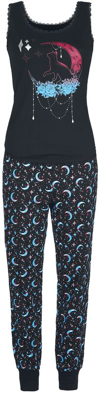 Pyjama-Set mit Mond Print