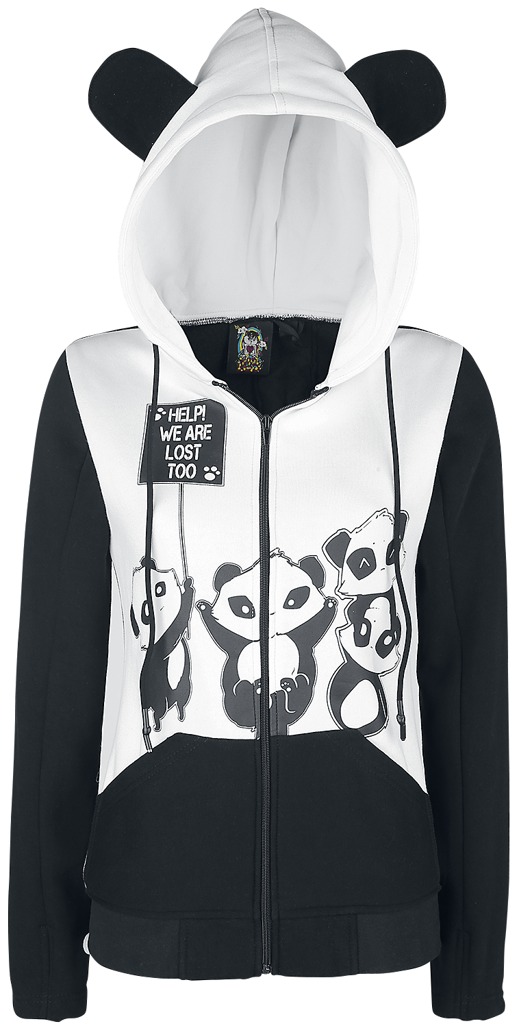 5081944472301 - KP Lost Hood Kapuzenjacke schwarz weiß in L 5081944472301 - KP Lost Hood Kapuzenjacke schwarz weiß in L