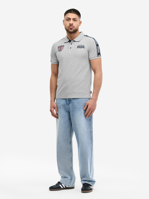 Thumbnail - Lonsdale London PELTON Poloshirt grau meliert in L