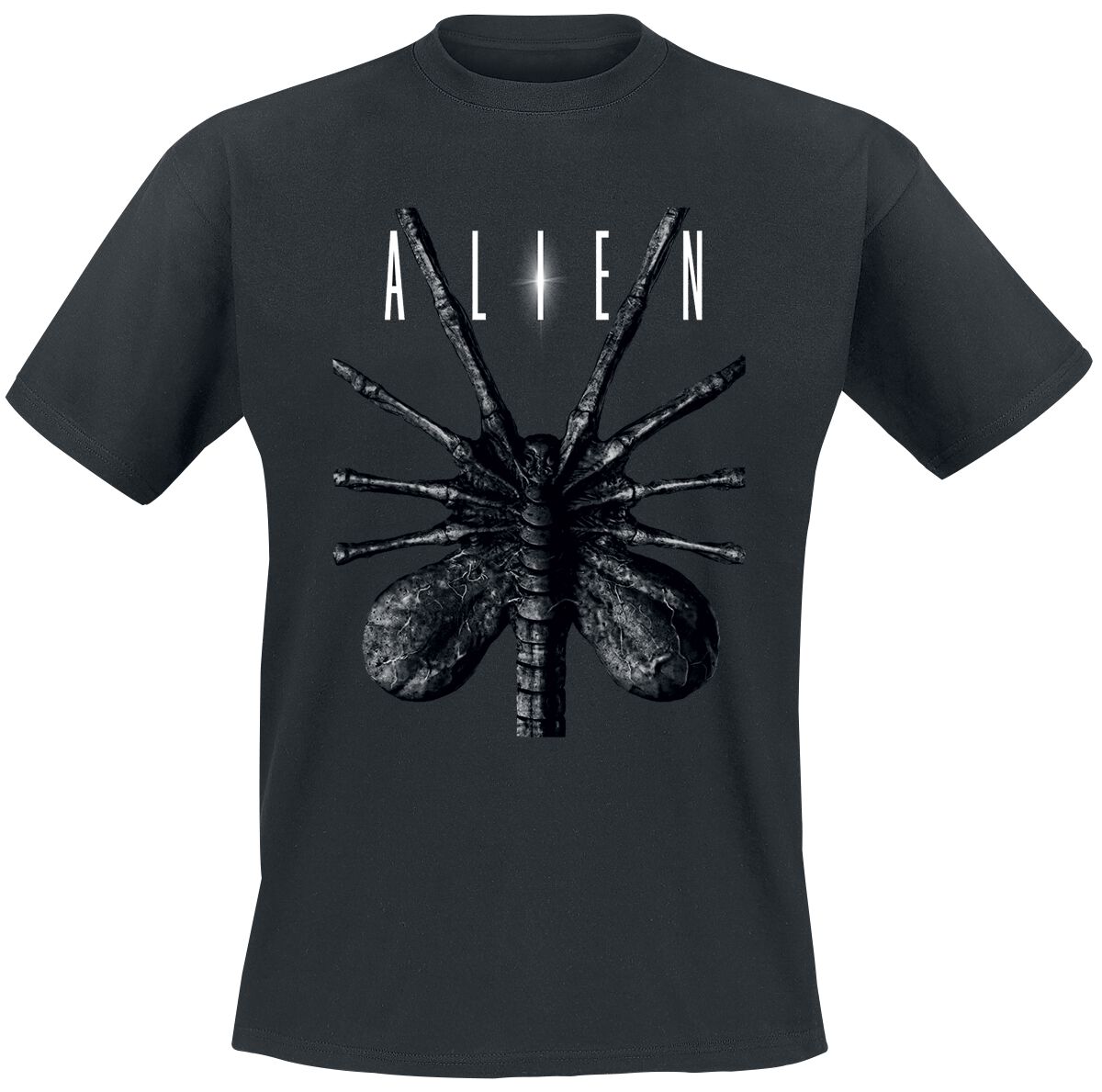 Alien Facehugger Mono T-Shirt black