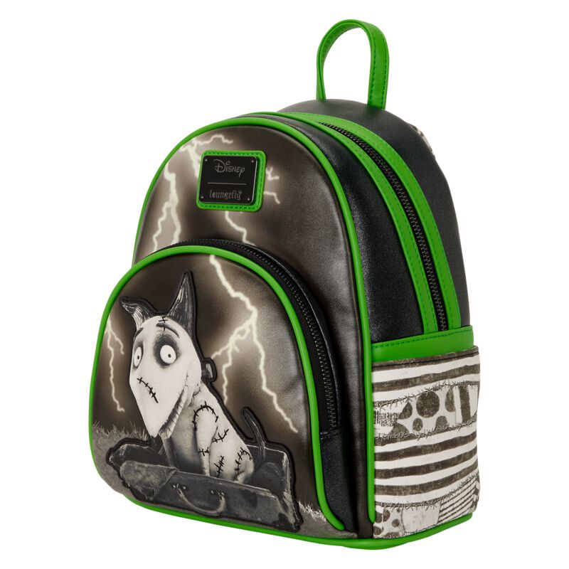 Frankenweenie - Disney Mini-Rucksack - Loungefly - Frankenweenie - schwarz/grün/grau  - Lizenzierter Fanartikel