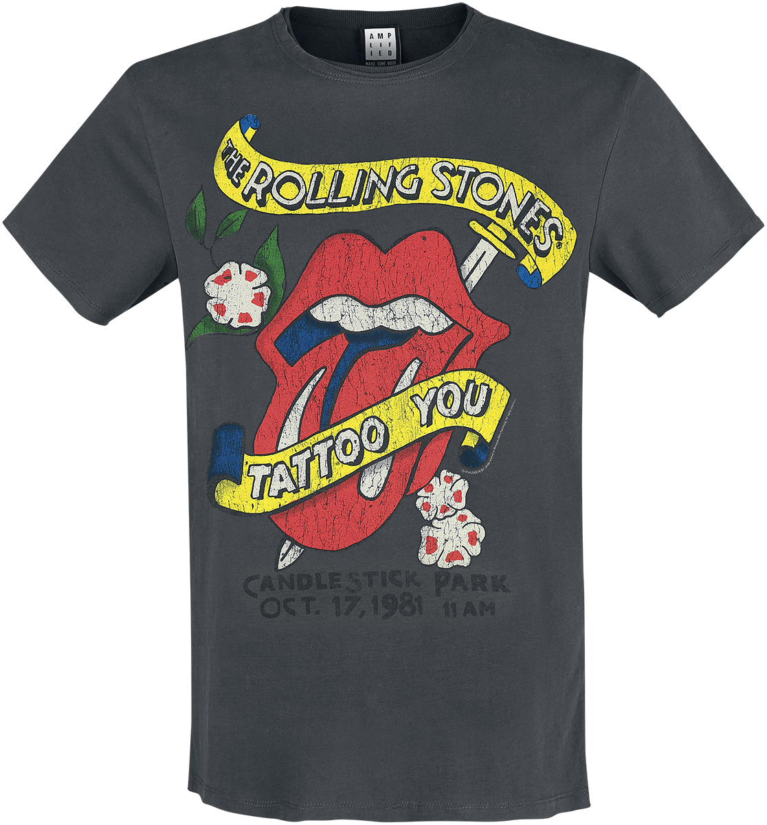 The Rolling Stones - Amplified Collection - Tattoo You - T-Shirt - charcoal image