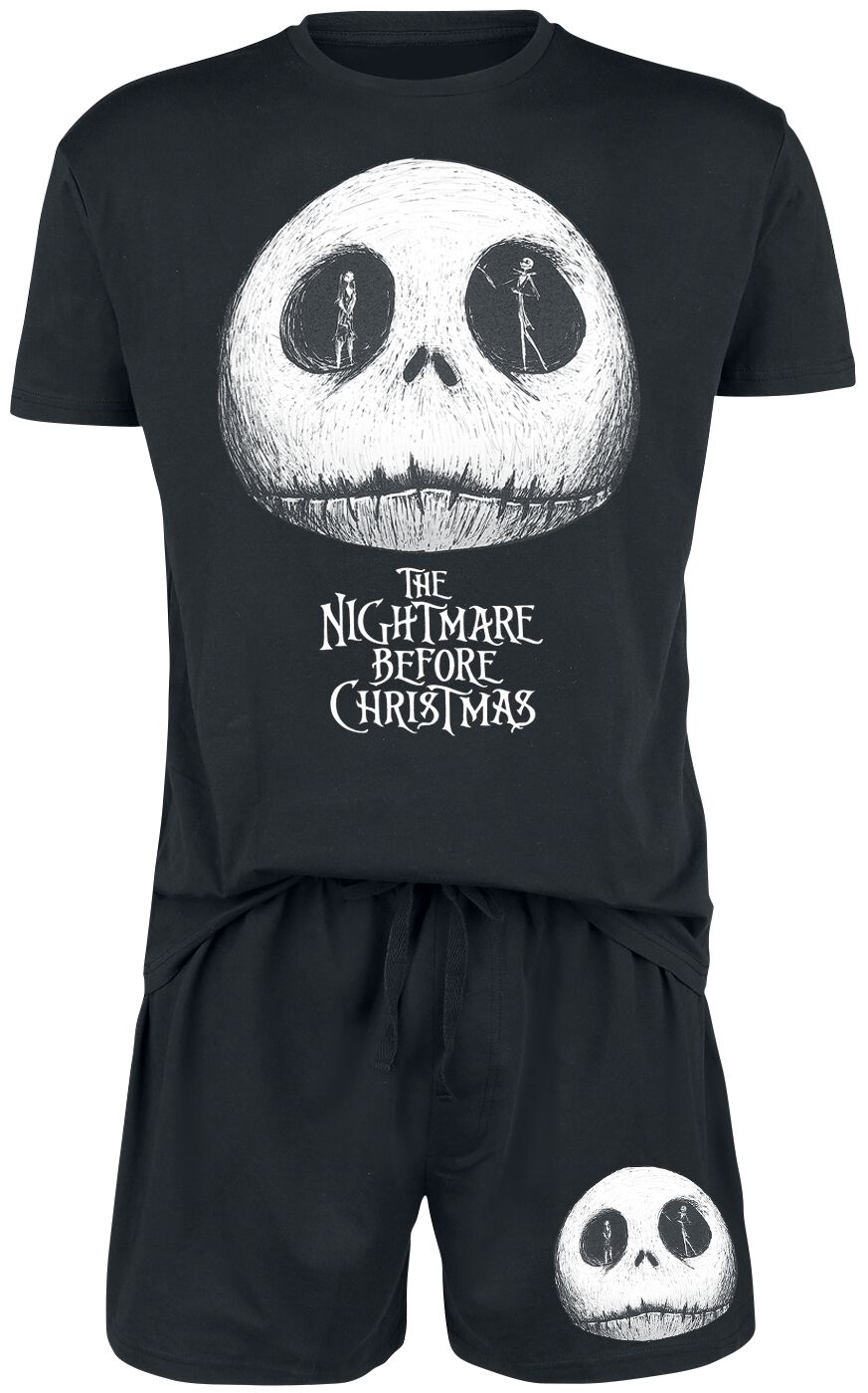 The Nightmare Before Christmas Jack and Sally Schlafanzug schwarz in XL