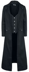 Langer schwarzer Mantel
