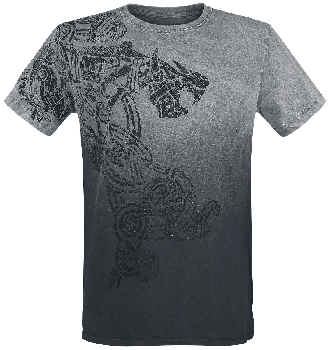 Image of T-Shirt di Outer Vision - Dragon Tattoo - S a 4XL - Uomo - grigio