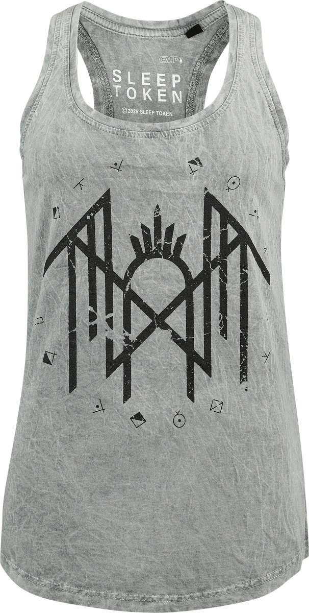 Sleep Token  Top - Circle Logo - for Women - grey