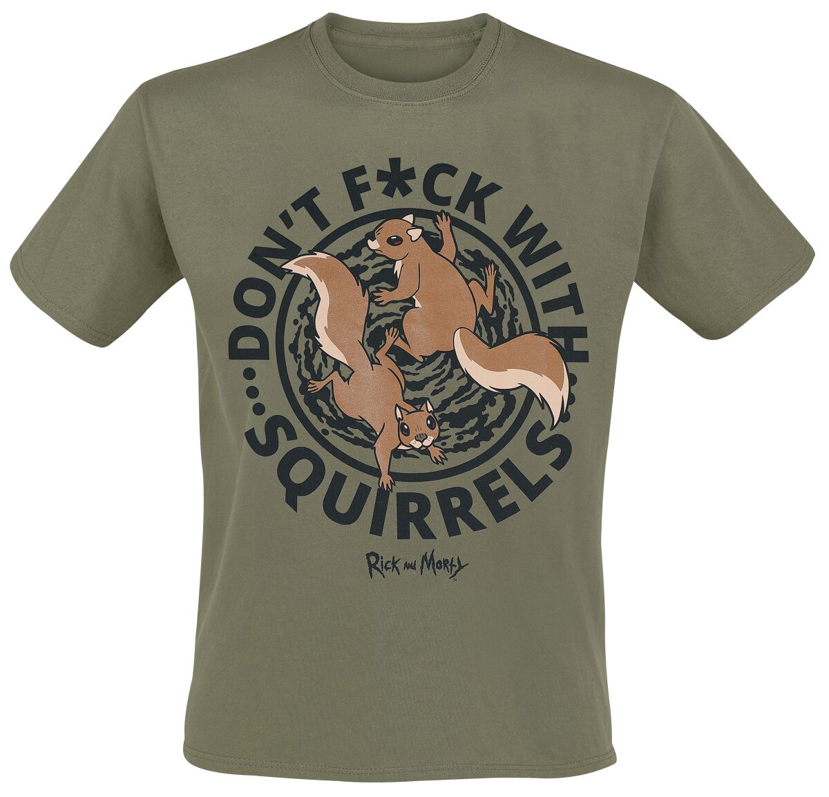 Don't F*ck With Squirrels T-Shirt khaki von Rick And Morty